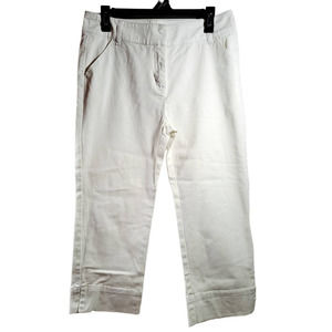 Live a Little White Capri Cropped Jeans Size 8 Pedal Pushers 30/20.5